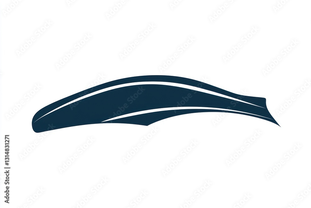 Abstract dark blue wave design, isolated on white, graphic element Abstract dark blue wave design, isolated on white, graphic element