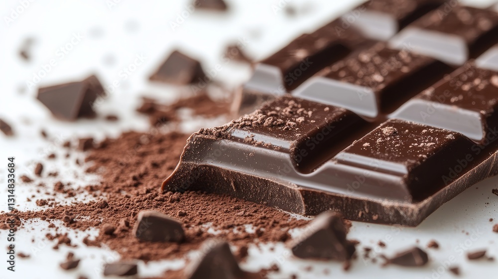 Dark Chocolate Bar Chunks and Powder Delicious Treat Dark Chocolate Bar Chunks and Powder Delicious Treat