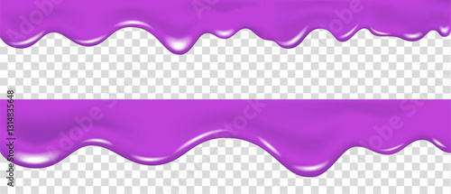 Purple glaze, syrup, cream, sauce or paint drip.