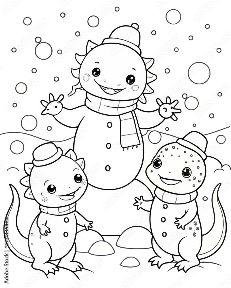 Axolotl coloring book far kids pages Axolotl coloring book far kids pages