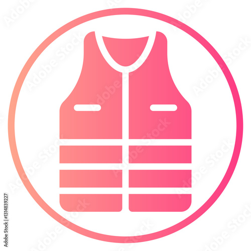 high visibility vest gradient icon