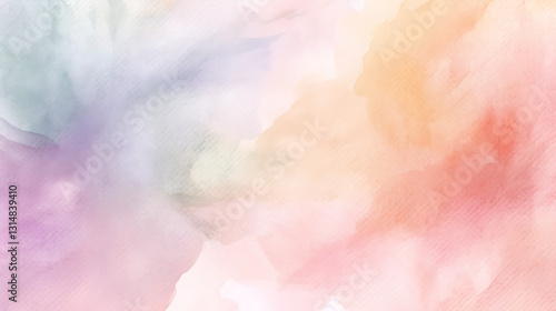 A colorful watercolor painting of a flower with a pink background