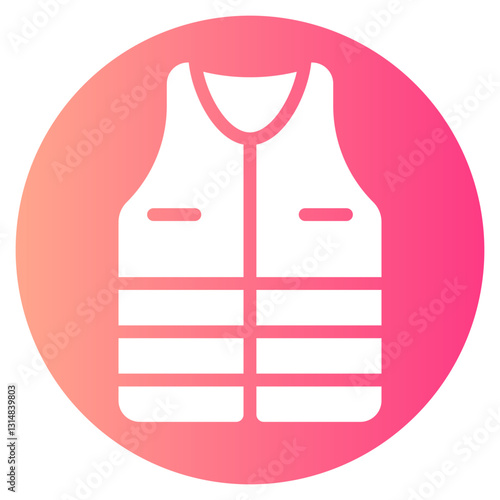 high visibility vest gradient icon