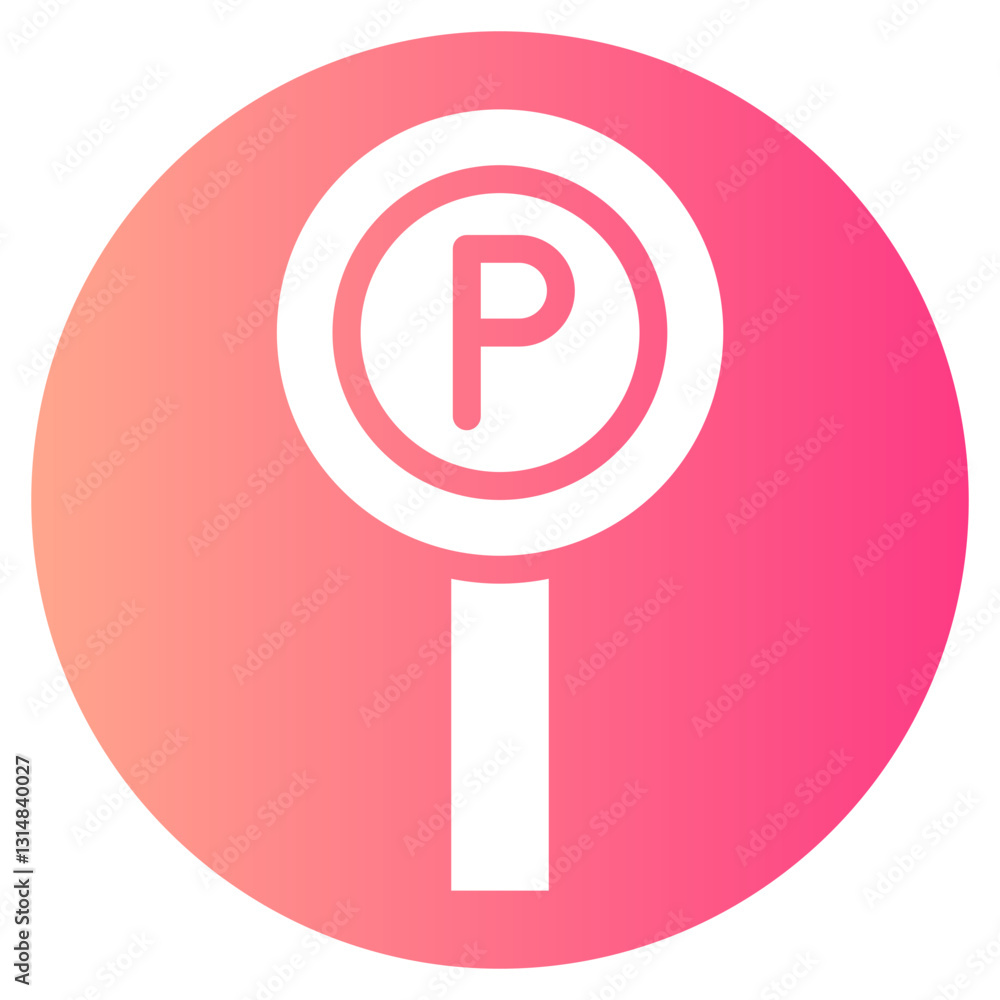 parking sign gradient icon parking sign gradient icon