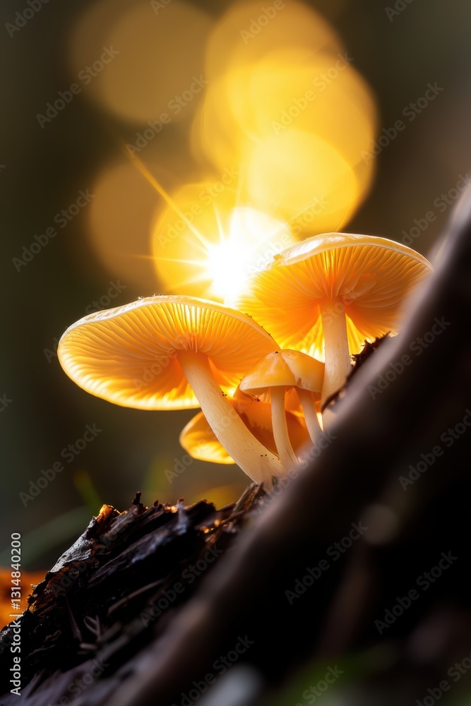 Closeup view of fresh mushroom in forest in Spring. Closeup view of fresh mushroom in forest in Spring.