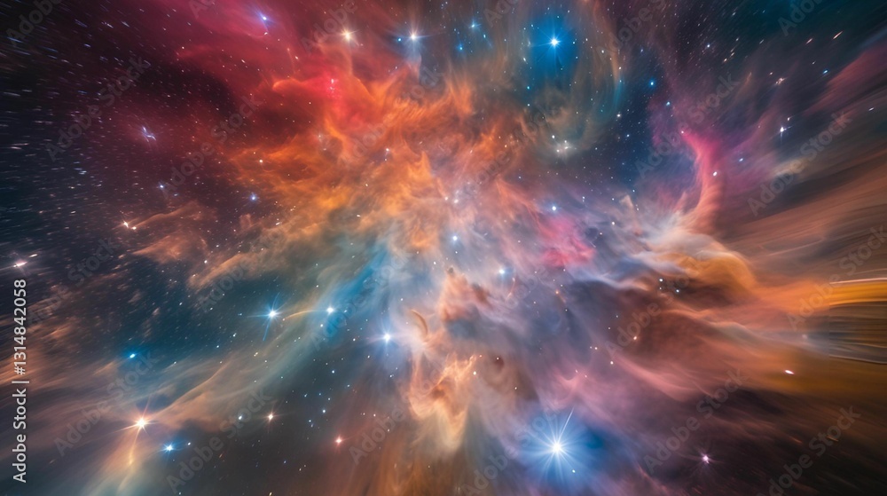 Fototapeta premium background with stars and nebula