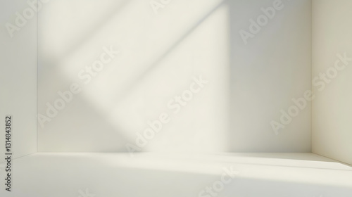 A white room with a large window that is letting in a lot of light