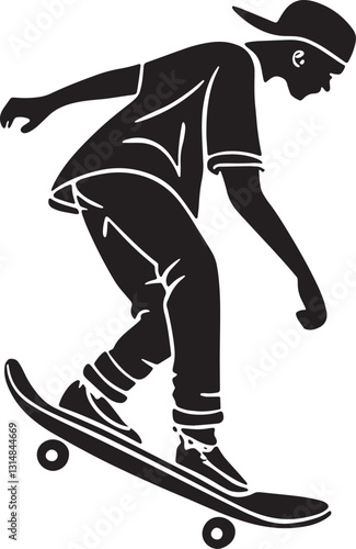 Skater Silhouette Vector Art
