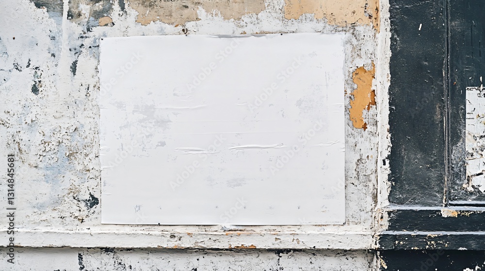 Naklejka premium White Empty Poster for Textured Background Use