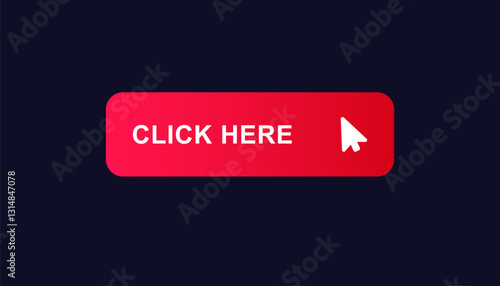 A vibrant Click Here button design effectively engages users and attracts attention across digital platforms