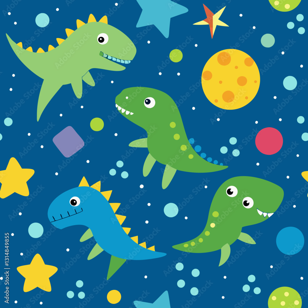 Dinosaur in Space: A playful and imaginative scene of colorful dinosaurs soaring through the cosmos, surrounded by stars, planets, and celestial elements. Dinosaur in Space: A playful and imaginative scene of colorful dinosaurs soaring through the cosmos, surrounded by stars, planets, and celestial elements.