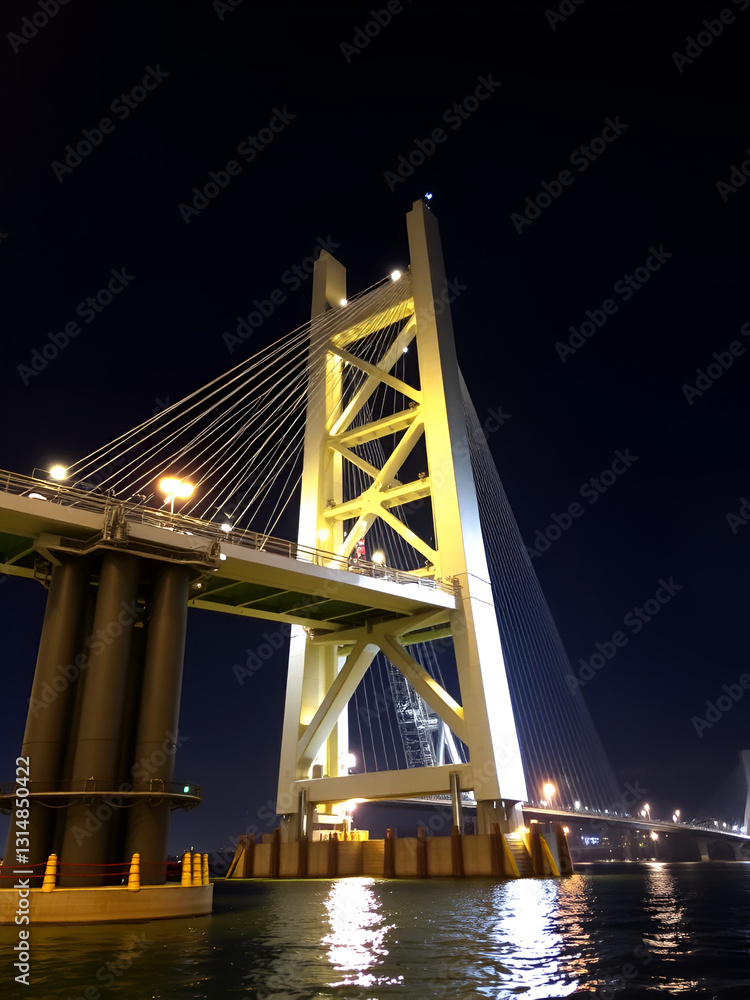 Obraz premium Akashi Kaikyo Bridge stiffening girder