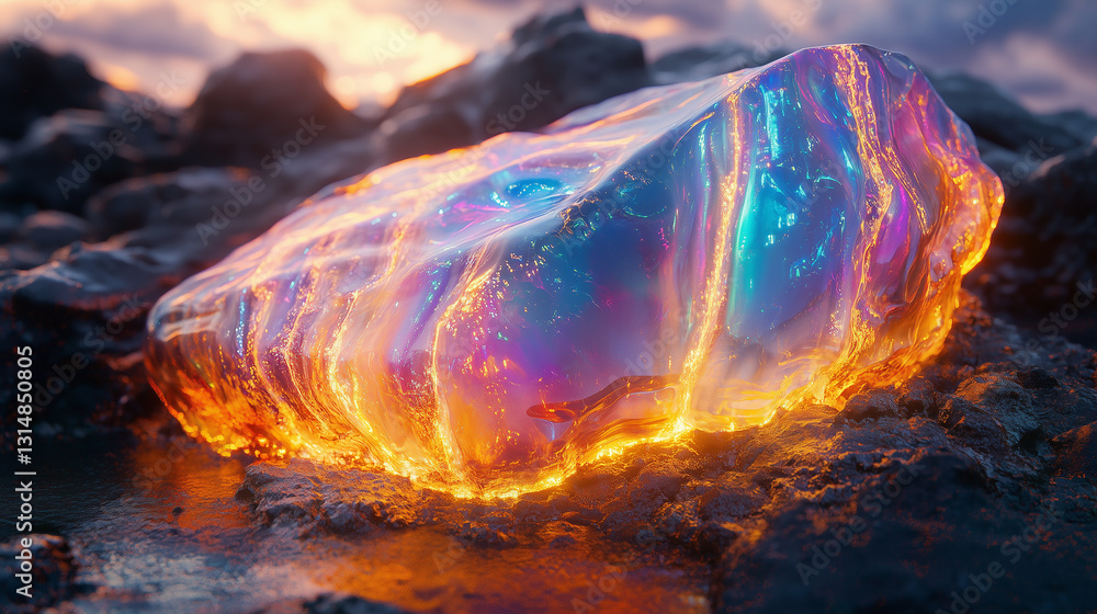 iridescent opal crystals with glowing reflections – ideal for luxury branding, gemstone-themed designs, and fantasy-inspired visuals iridescent opal crystals with glowing reflections – ideal for luxury branding, gemstone-themed designs, and fantasy-inspired visuals