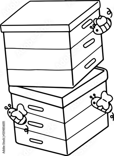 bee house doodle