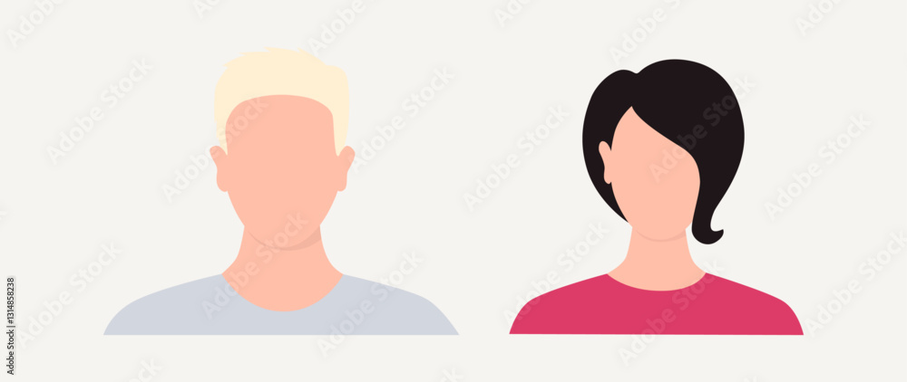 Vector flat illustration. Avatar, user profile, person icon, profile picture. Suitable for social media profiles, icons, splash screens and as a template. Vector flat illustration. Avatar, user profile, person icon, profile picture. Suitable for social media profiles, icons, splash screens and as a template.