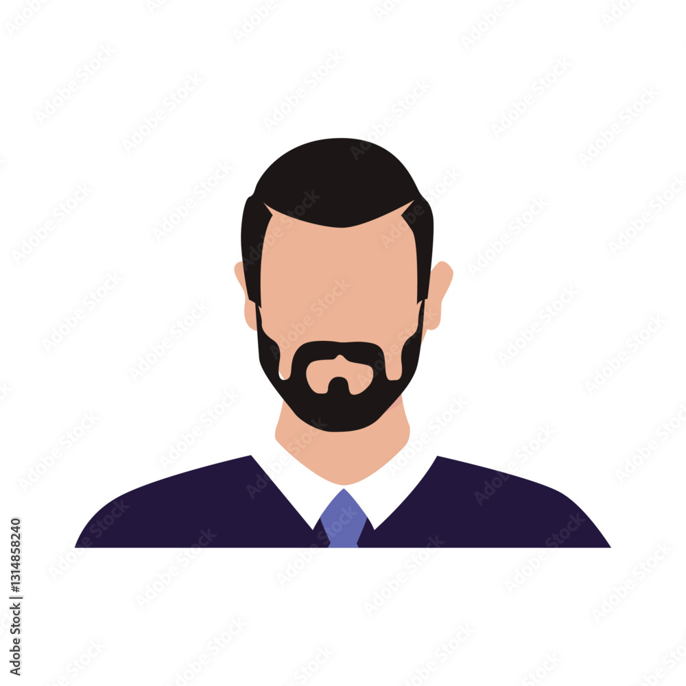 Vector flat illustration. Avatar, user profile, person icon, profile picture. Suitable for social media profiles, icons, splash screens and as a template. Vector flat illustration. Avatar, user profile, person icon, profile picture. Suitable for social media profiles, icons, splash screens and as a template.