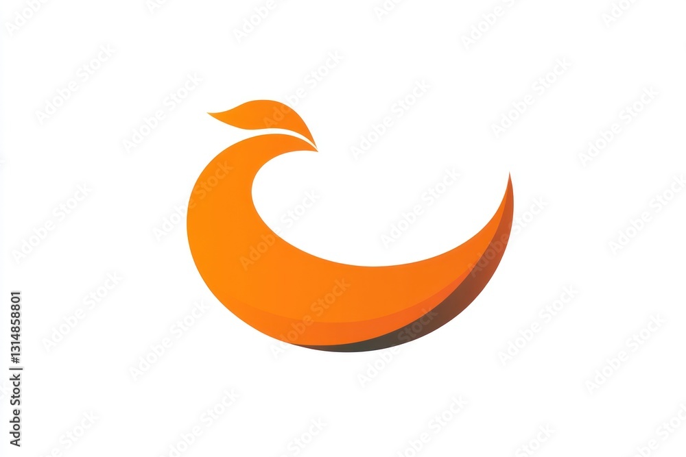 Orange bird logo design, white background Orange bird logo design, white background