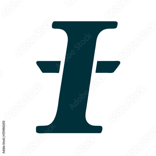 Center Alignment Text Icon in Dark Teal for Typography Layout