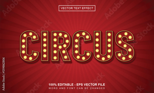 Circus editable text effect