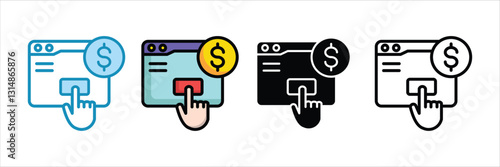 Ppc Advertising  Icon Set Multiple Collection