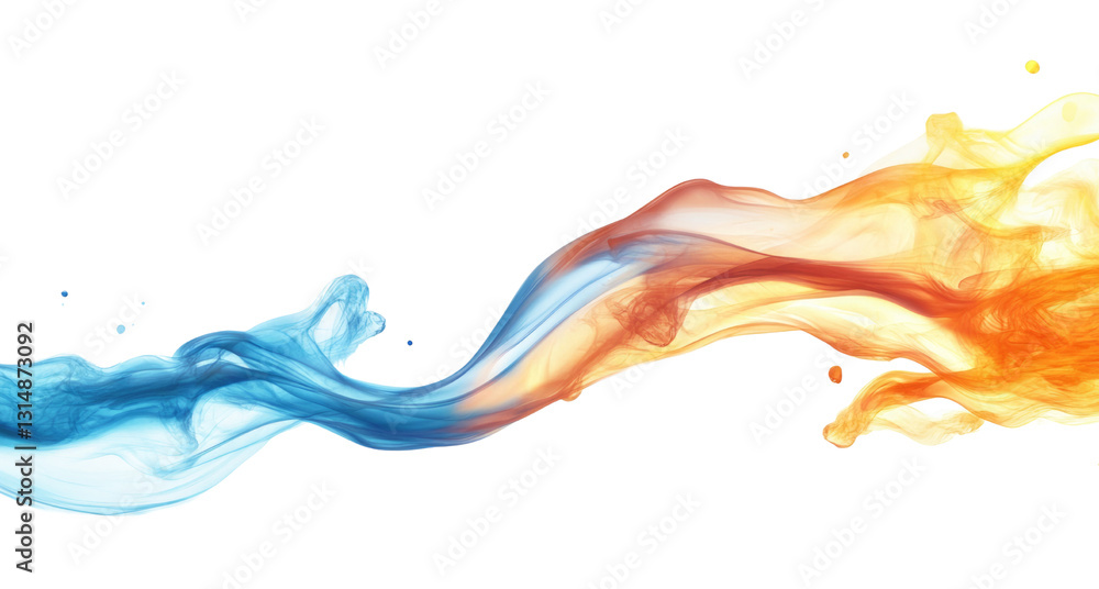 Fototapeta premium abstract colorful line wave background isolated on transparent background.