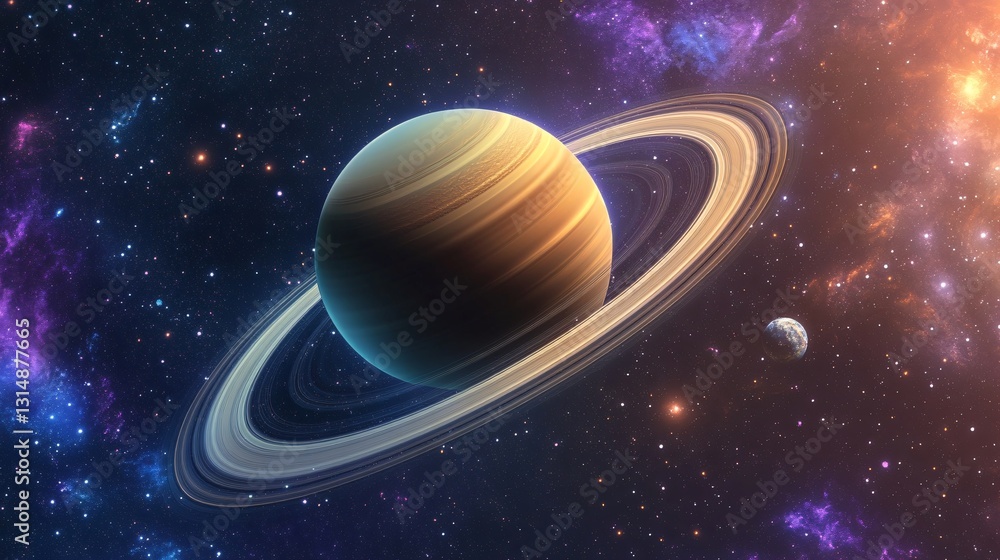 Fototapeta premium Celestial body exploration concept art