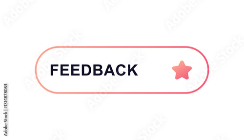 button with bold feedback text and star symbol for ease of user interaction on websites.