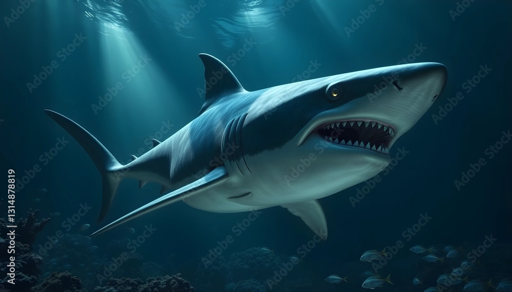 Fototapeta premium Great White Shark Underwater