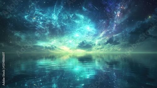 Wallpaper Mural Celestial serenity over tranquil waters Torontodigital.ca