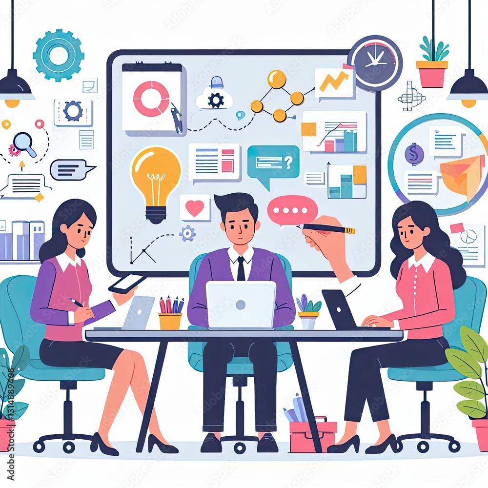 business people working in office business people working in office