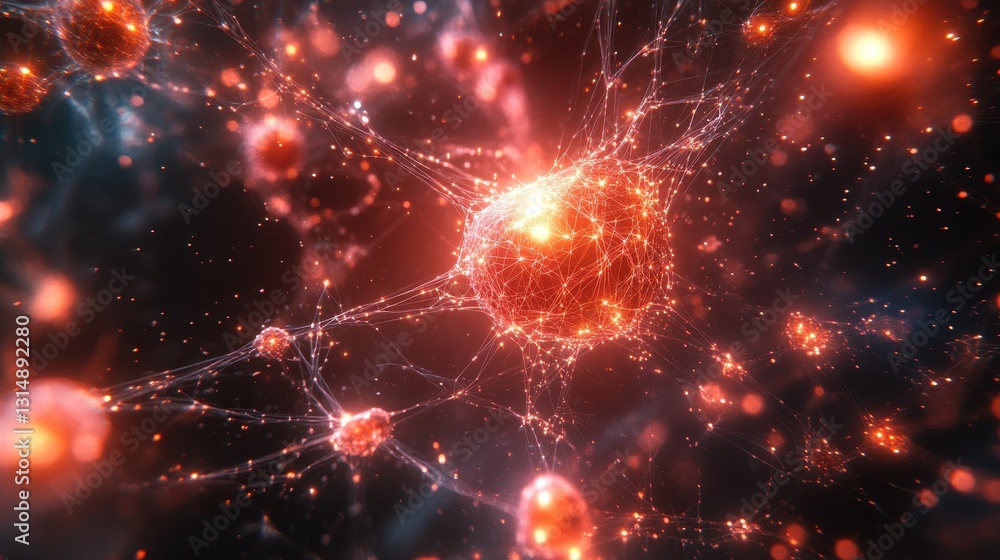 Close-up on neural networks and cellular structures sci-fi tech concepts in abstract visualization Close-up on neural networks and cellular structures sci-fi tech concepts in abstract visualization