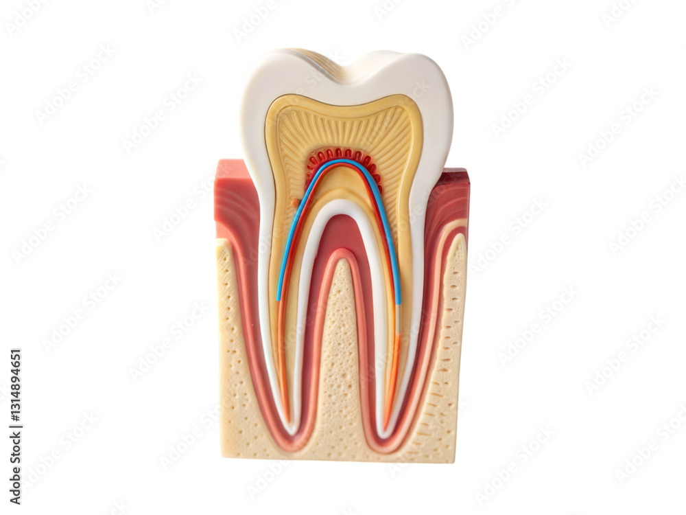 Clinical tool for examining healthy molar tooth structure educational model overview, isolated on white or transparent background Clinical tool for examining healthy molar tooth structure educational model overview, isolated on white or transparent background