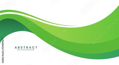 Green creative wave business banner background