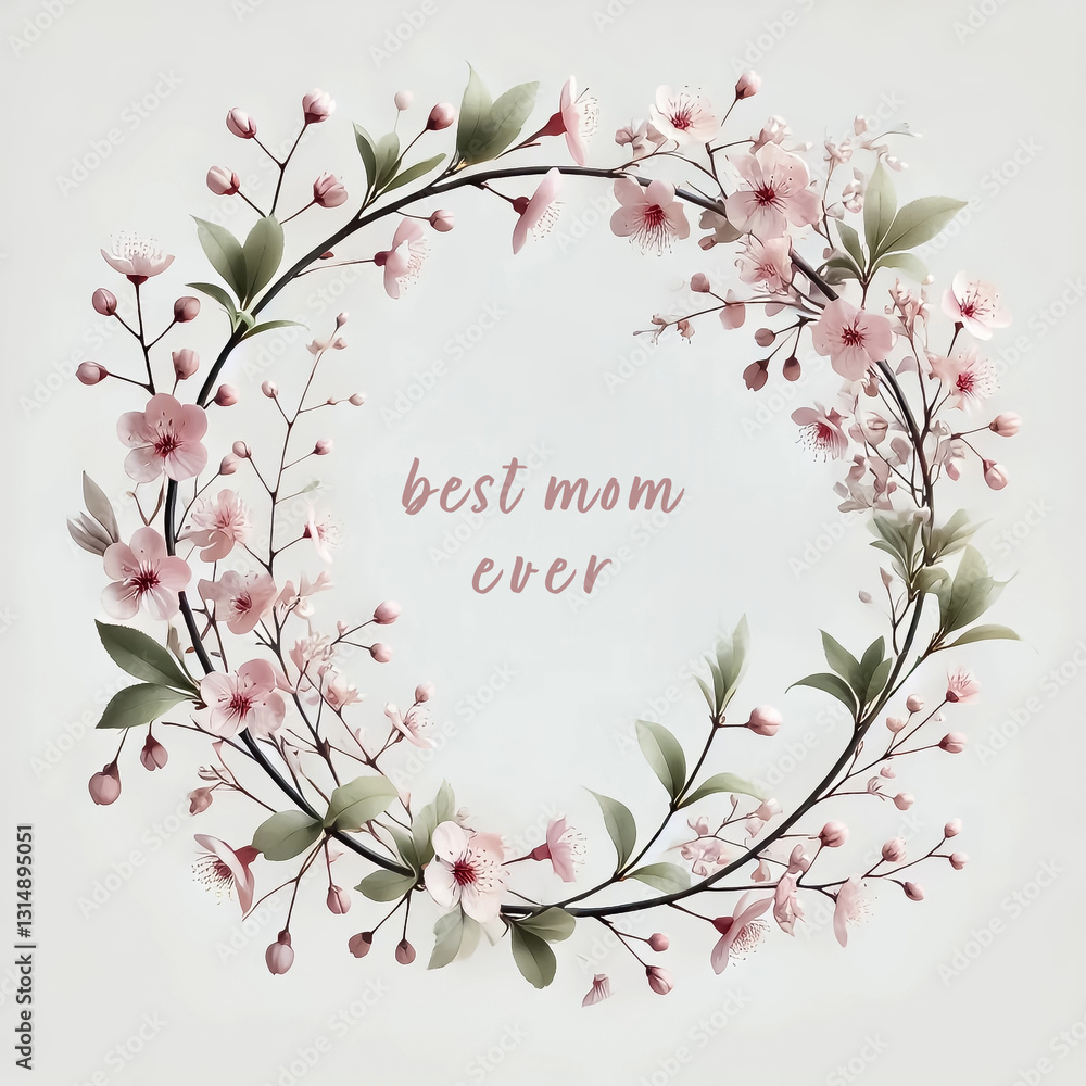 Fototapeta premium Mother's Day greeting card with 