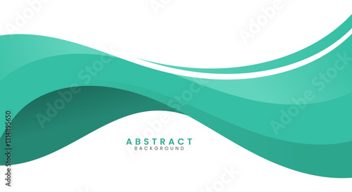Tosca green creative wave business banner background