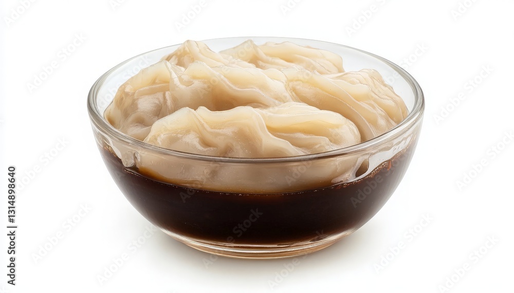 Bowl of Dumplings in Soy Sauce on White Background - Perfect for Culinary Blogs, Recipe Sites, or Food Enthusiasts Seeking High-Quality Images of Asian Cuisine and Delicious Dishes Bowl of Dumplings in Soy Sauce on White Background - Perfect for Culinary Blogs, Recipe Sites, or Food Enthusiasts Seeking High-Quality Images of Asian Cuisine and Delicious Dishes