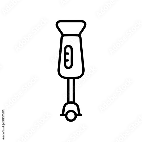 Hand blender icon in outline style