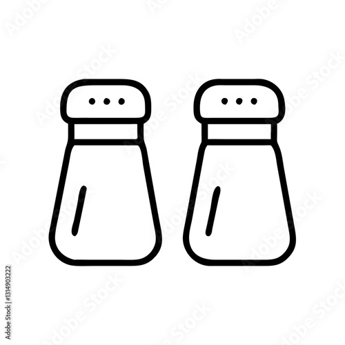 Salt and pepper shakers icon in outline style