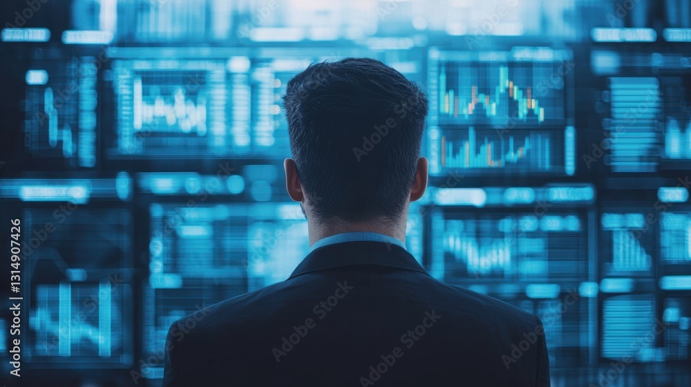 A professional analyzing data displayed on digital screens, surrounded by visual graphs and metrics in a modern, tech-driven environment. A professional analyzing data displayed on digital screens, surrounded by visual graphs and metrics in a modern, tech-driven environment.