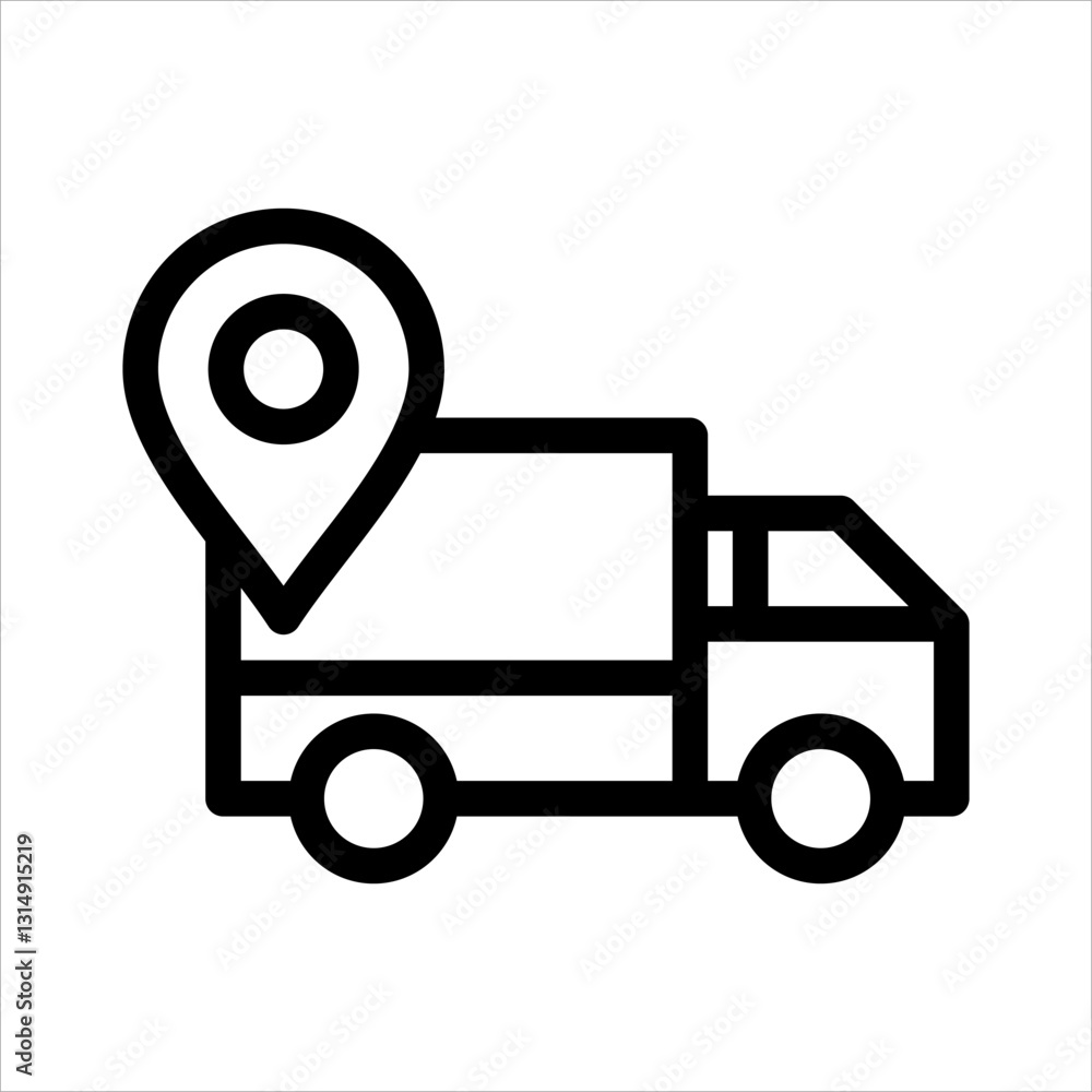 Delivery Truck From Delivery and Logistics Sets Delivery Truck From Delivery and Logistics Sets