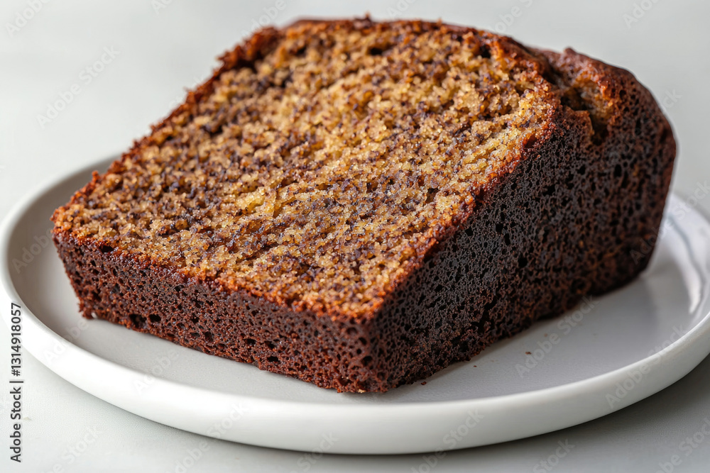 A slice of moist and delicious banana bread, perfect for breakfast or a snack. A slice of moist and delicious banana bread, perfect for breakfast or a snack.