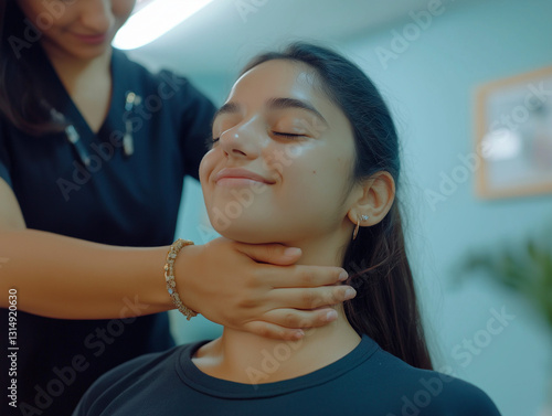 doctor examining patient