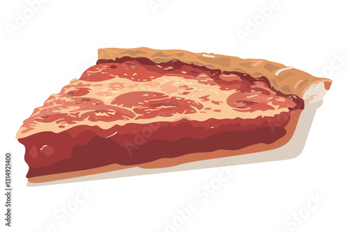 Chicago Deep-Dish pizza isolated