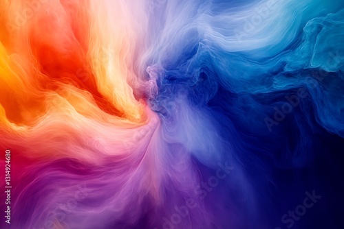 Abstract Colorful Flowing Art photo