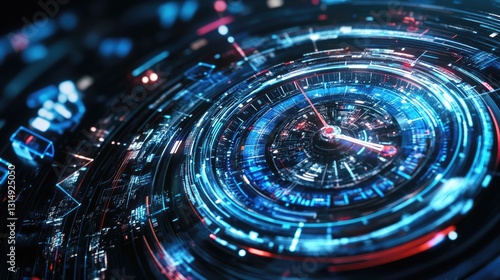 Wallpaper Mural A giant stopwatch surrounded by task management icons and project deadlines. Torontodigital.ca