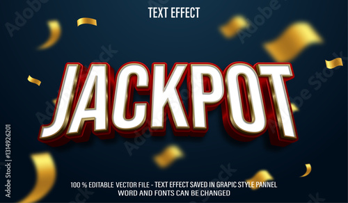 Jackpot 3d editable text effect style