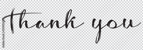 Thank You ,hand lettering ,black ink . 1176