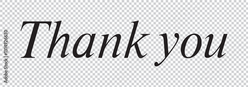 Thank You ,hand lettering ,black ink . 1176