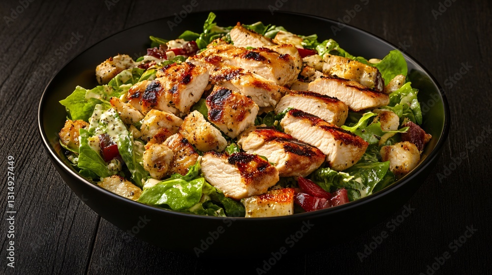 Delicious Caesar Salad with Grilled Chicken Delicious Caesar Salad with Grilled Chicken