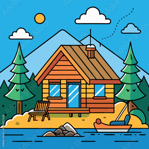 Cozy lakeside cabin getaway for family weekend. 